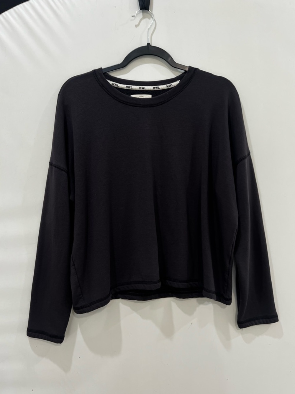 MWL Madewell Sweatshirt Woman Medium Black Easygoing Athleisure Layers Outdoor